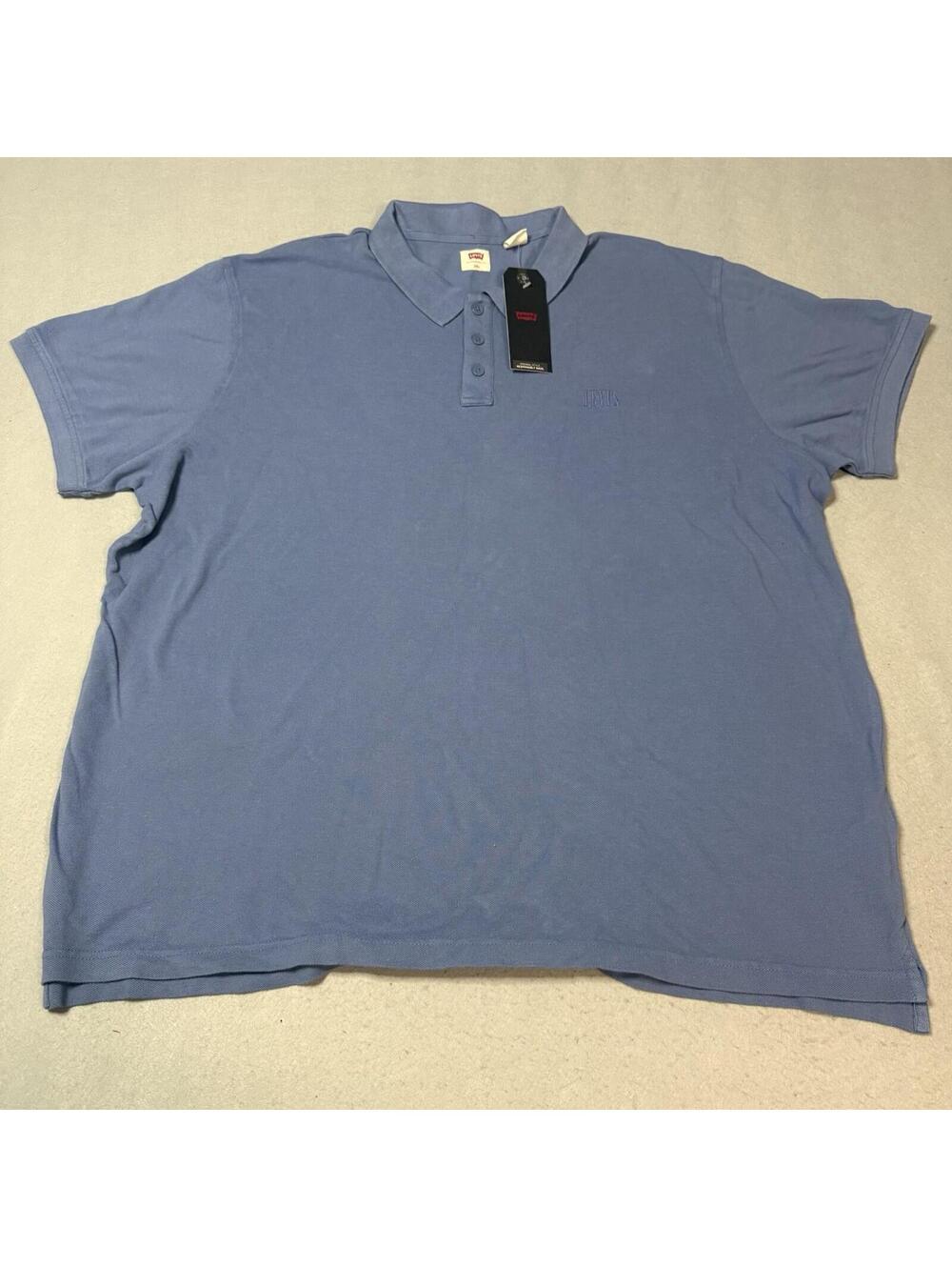 Levi's Men's Polo Shirt 3XL Blue Short Sleeve Logo Casual NWT Big & Tall